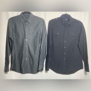 Apt. 9 Black and Grey Casual Button Down 2 Pack